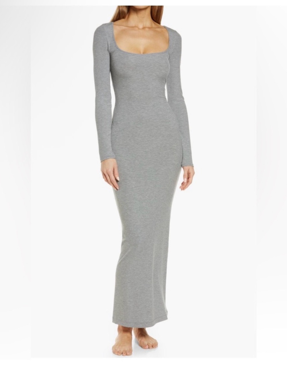 SKIMS Long Sleeve Soft Lounge Long Dress